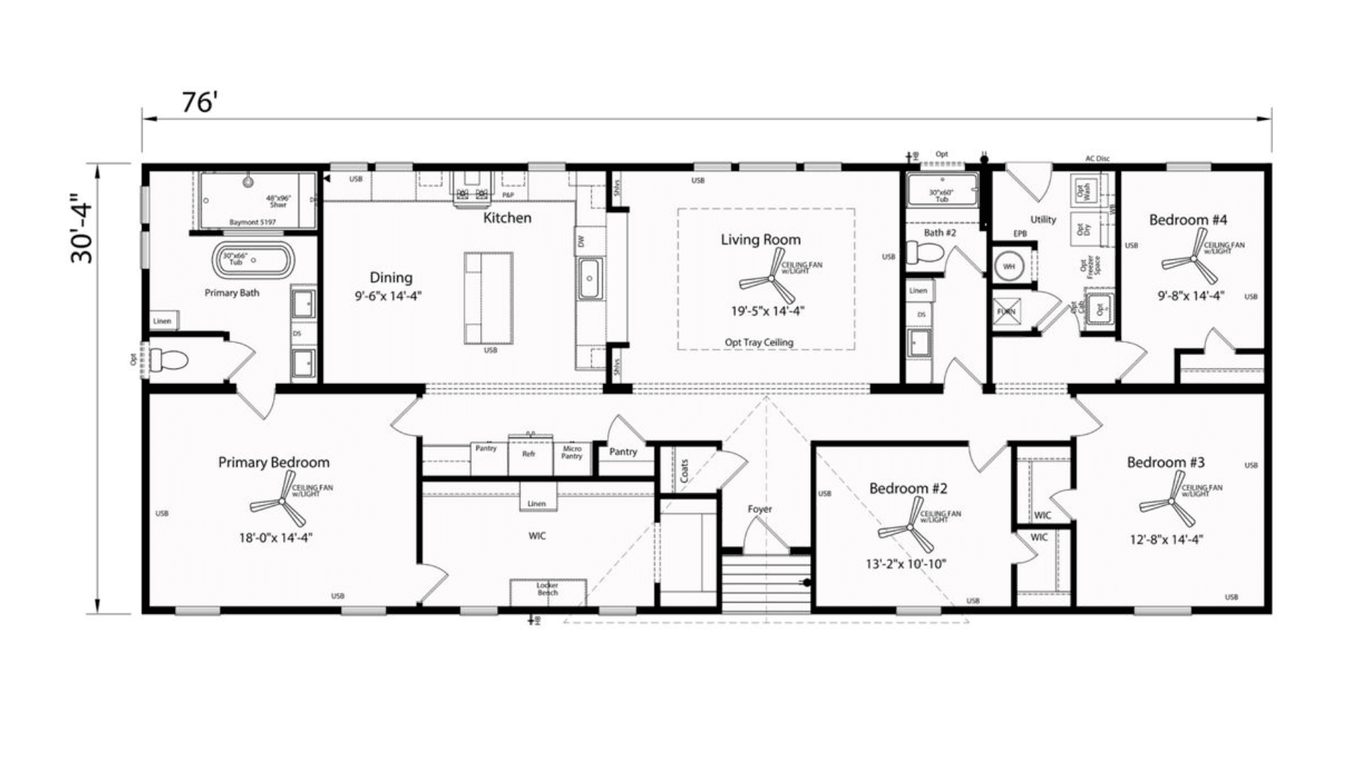 The haven  floor plan home features