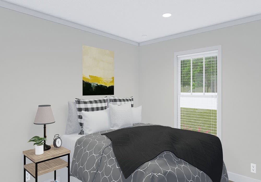 The armani bedroom home features