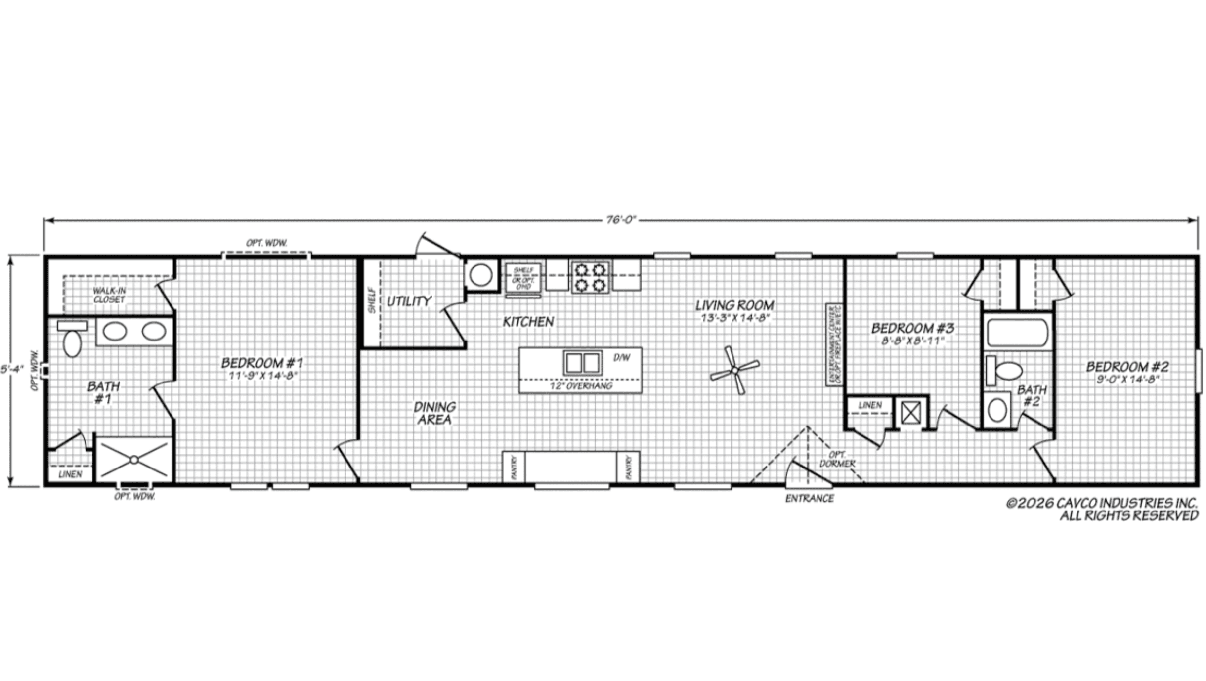 The cypress floor plan home features