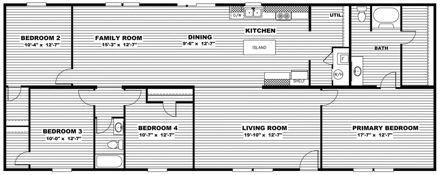 Pride floor plan home features