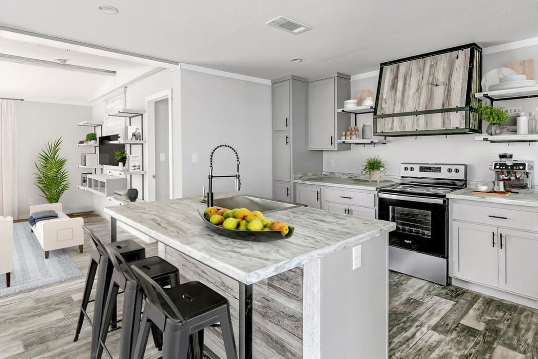 The cajun hero and kitchen home features