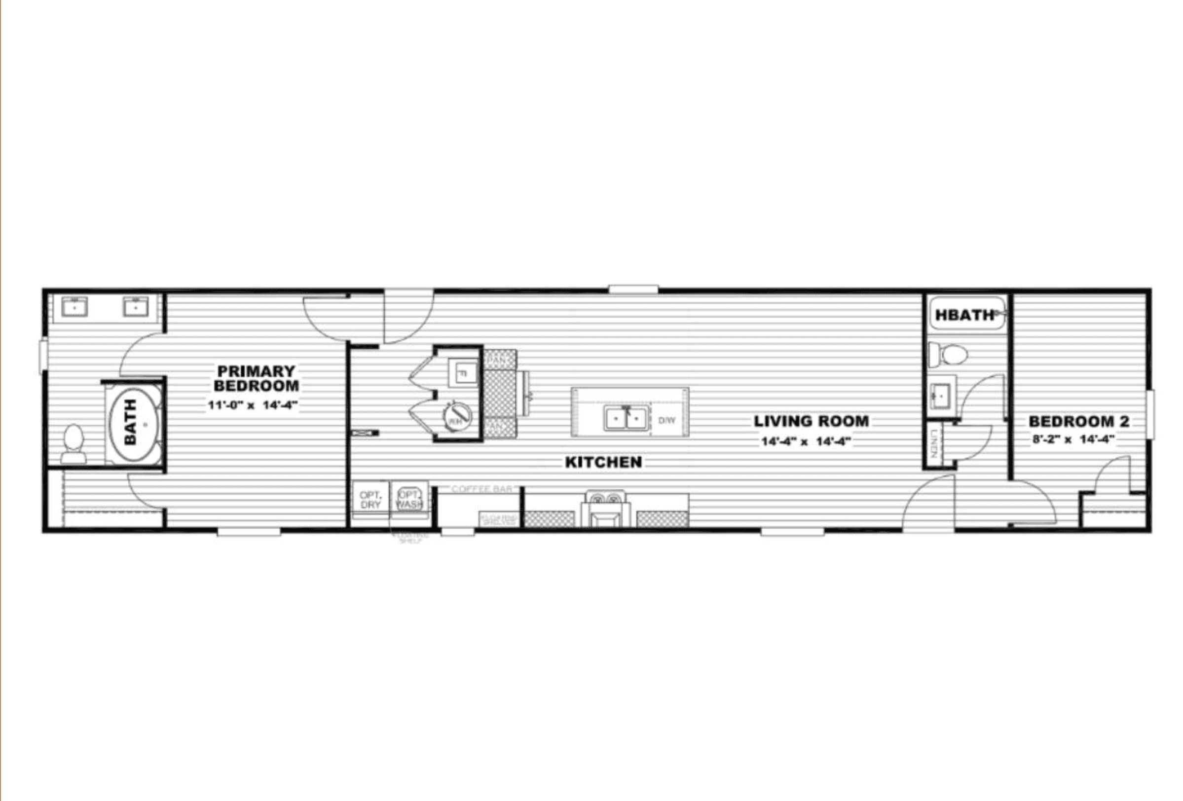 The deputy floor plan home features